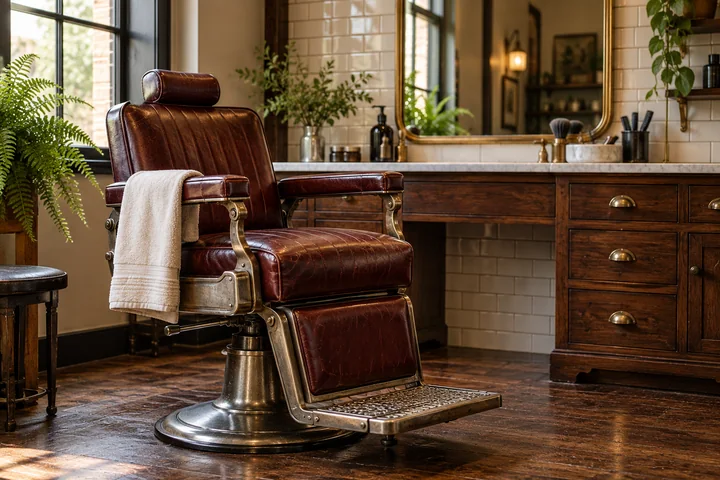 Generated fictional barber chair
